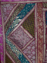 Load image into Gallery viewer, Large Maroon Embroidered Textile Wall Art