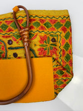 Load image into Gallery viewer, Marigold Mosaic Wooden Handle Tote