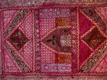 Load image into Gallery viewer, Large Pink Shimmer Textile Wall Art