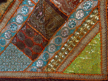 Load image into Gallery viewer, Large Orange Shimmer Textile Wall Art