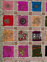 Load image into Gallery viewer, Medium White Shimmer Textile Wall Art