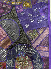 Load image into Gallery viewer, Medium Purple Patchwork Textile Wall Art