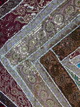 Load image into Gallery viewer, Large Maroon Shimmer Textile Wall Art