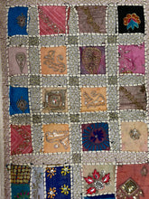Load image into Gallery viewer, Medium White Shimmer Textile Wall Art