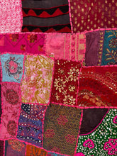 Load image into Gallery viewer, Large Pink Patchwork Textile Wall Art