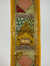 Load image into Gallery viewer, Medium Yellow Shimmer Textile Wall Art