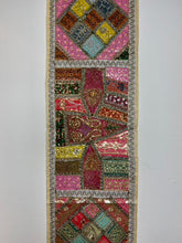 Load image into Gallery viewer, Medium White Shimmer Textile Wall Art