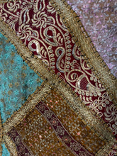 Load image into Gallery viewer, Large Olive Shimmer Textile Wall Art