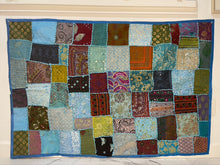 Load image into Gallery viewer, Large Blue Patchwork Textile Wall Art