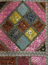 Load image into Gallery viewer, Medium White Shimmer Textile Wall Art