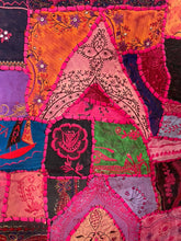 Load image into Gallery viewer, Medium Red Patchwork Textile Wall Art