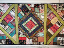 Load image into Gallery viewer, Large Black Embroidered Textile Wall Art