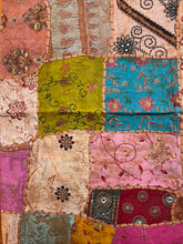 Load image into Gallery viewer, Medium Orange Patchwork Textile Wall Art