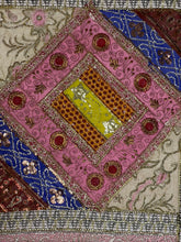 Load image into Gallery viewer, Medium White Shimmer Textile Wall Art