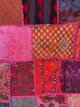 Load image into Gallery viewer, Large Pink Patchwork Textile Wall Art