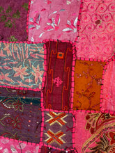 Load image into Gallery viewer, Large Pink Patchwork Textile Wall Art