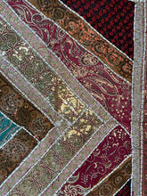 Load image into Gallery viewer, Large Maroon Shimmer Textile Wall Art
