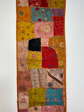 Load image into Gallery viewer, Medium Orange Patchwork Textile Wall Art