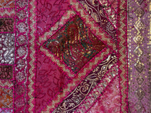 Load image into Gallery viewer, Large Pink Shimmer Textile Wall Art