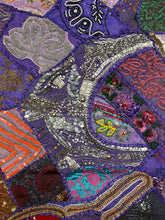Load image into Gallery viewer, Medium Purple Patchwork Textile Wall Art