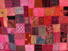 Load image into Gallery viewer, Large Pink Patchwork Textile Wall Art