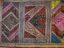 Load image into Gallery viewer, Large Maroon Shimmer Textile Wall Art