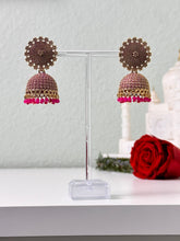 Load image into Gallery viewer, Pink Jhumka Earrings