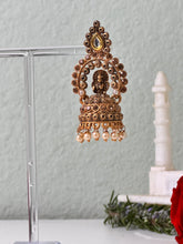 Load image into Gallery viewer, Gold Hindu God Jhumka Earrings