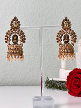 Load image into Gallery viewer, Gold Hindu God Jhumka Earrings
