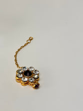 Load image into Gallery viewer, Flower Ruby Rhinestone Earrings w/Tika