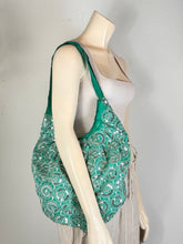 Load image into Gallery viewer, Sea Green Sequin Embroidered Hobo Bag