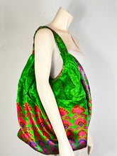 Load image into Gallery viewer, Green Silk Hobo Bag