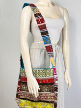 Load image into Gallery viewer, Blue Colorful Sari Crossbody Bag