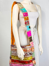 Load image into Gallery viewer, Yellow Colorful Sari Crossbody Bag
