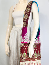 Load image into Gallery viewer, Blue Sari Patchwork Crossbody Bag