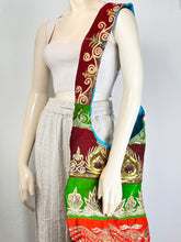 Load image into Gallery viewer, Blue Sari Patchwork Crossbody Bag