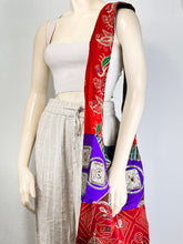 Load image into Gallery viewer, Black Sari Patchwork Crossbody Bag
