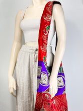 Load image into Gallery viewer, Black Sari Patchwork Crossbody Bag