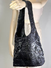 Load image into Gallery viewer, Black Full Sequin & Embroidery Purse
