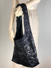 Load image into Gallery viewer, Black Full Sequin & Embroidery Purse