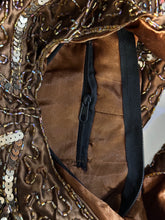 Load image into Gallery viewer, Brown Full Sequin & Embroidery Purse