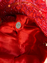 Load image into Gallery viewer, Red Full Sequin & Embroidery Purse