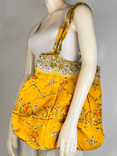 Load image into Gallery viewer, Yellow Sequin Sari Purse