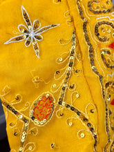 Load image into Gallery viewer, Yellow Sequin Sari Purse