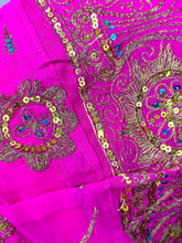Load image into Gallery viewer, Pink Sequin Sari Purse