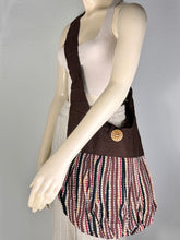 Load image into Gallery viewer, Brown Unique Textile Crossbody Bag