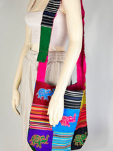 Load image into Gallery viewer, Pink Elephant Checkered Crossbody Bag