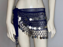 Load image into Gallery viewer, Coin Belly Dance Hip Scarf – Adjustable Party Dance Belt (or Top)