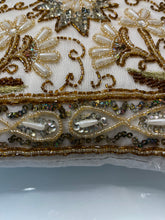 Load image into Gallery viewer, Starburst Gold Beaded Pillow Cover – 10x10