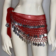 Load image into Gallery viewer, Coin Belly Dance Hip Scarf – Adjustable Party Dance Belt (or Top)